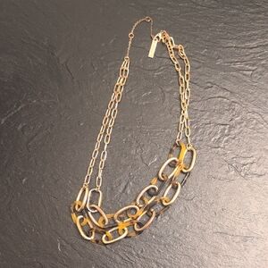 Gold And Tortoise Chain Necklace